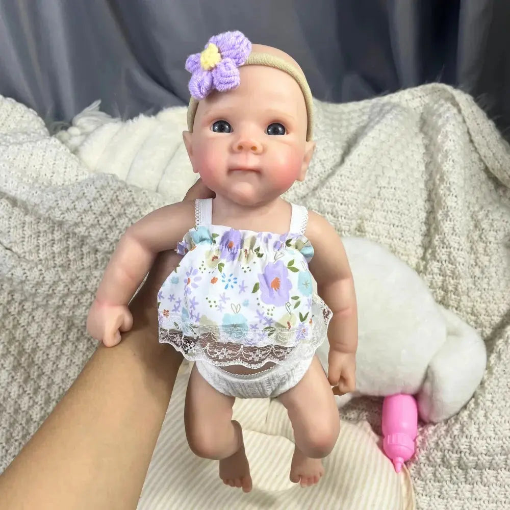 Image of Reborn Baby Dolls Mini 13 Inch Full Solid Silicone Bettie Reborn Baby
