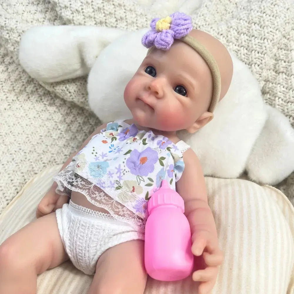 Image of Reborn Baby Dolls Mini 13 Inch Full Solid Silicone Bettie Reborn Baby