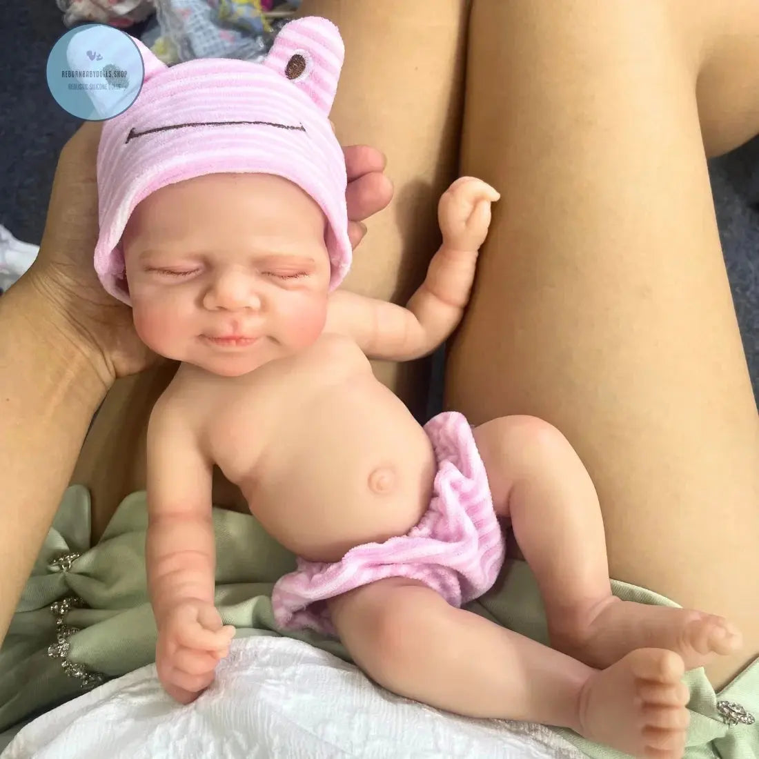 Image of Reborn Baby Dolls Mini 13 Inch Pascale Reborn Silicone Baby Doll Girl