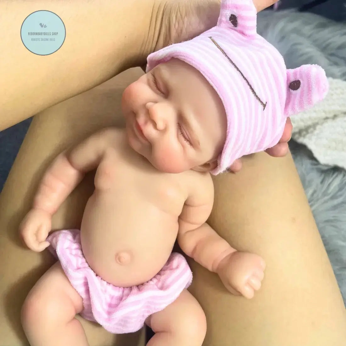 Image of Reborn Baby Dolls Mini 13 Inch Pascale Reborn Silicone Baby Doll Girl
