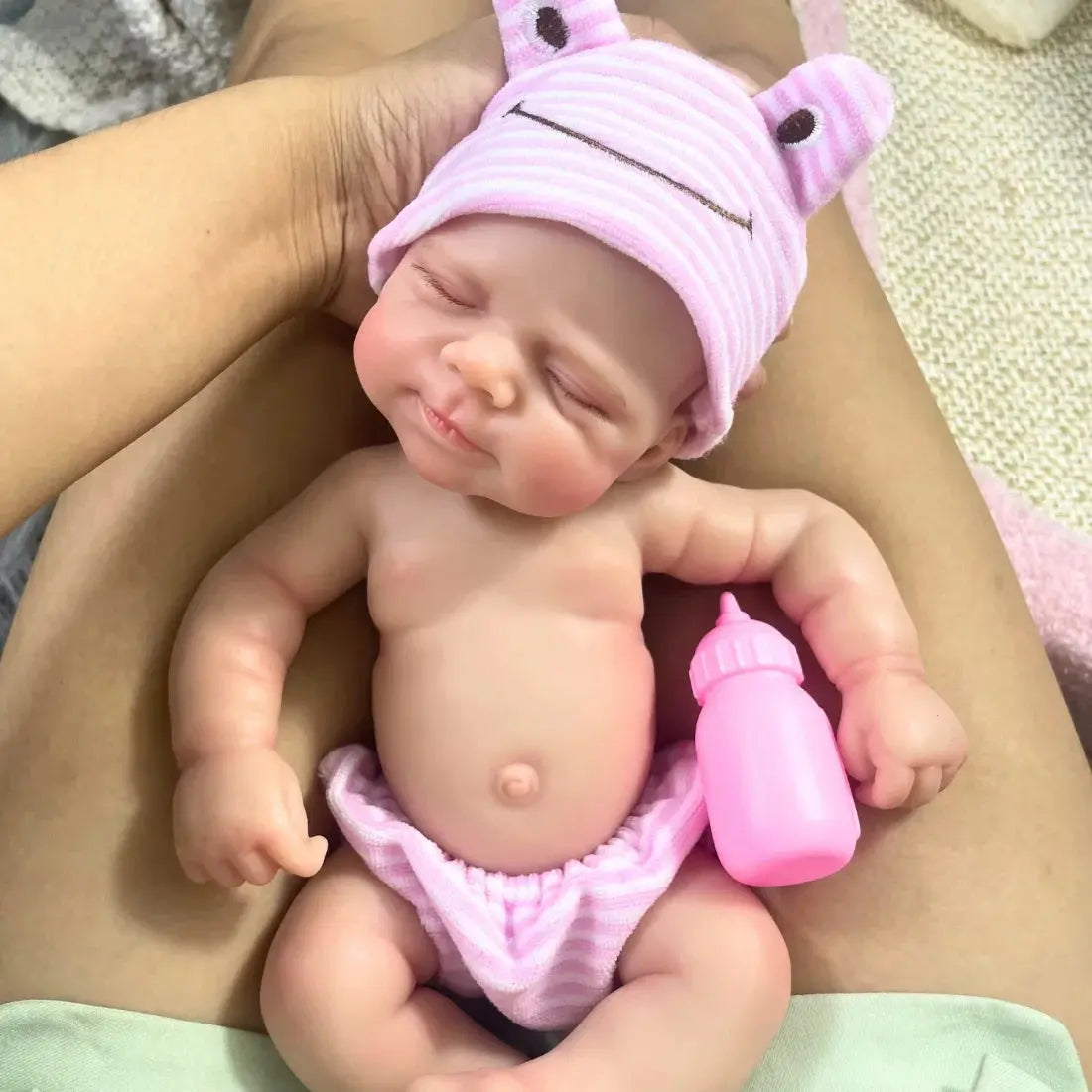 Image of Reborn Baby Dolls Mini 13 Inch Pascale Reborn Silicone Baby Doll Girl