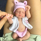 Image of Reborn Baby Dolls Mini 13 Inch Pascale Reborn Silicone Baby Doll Girl