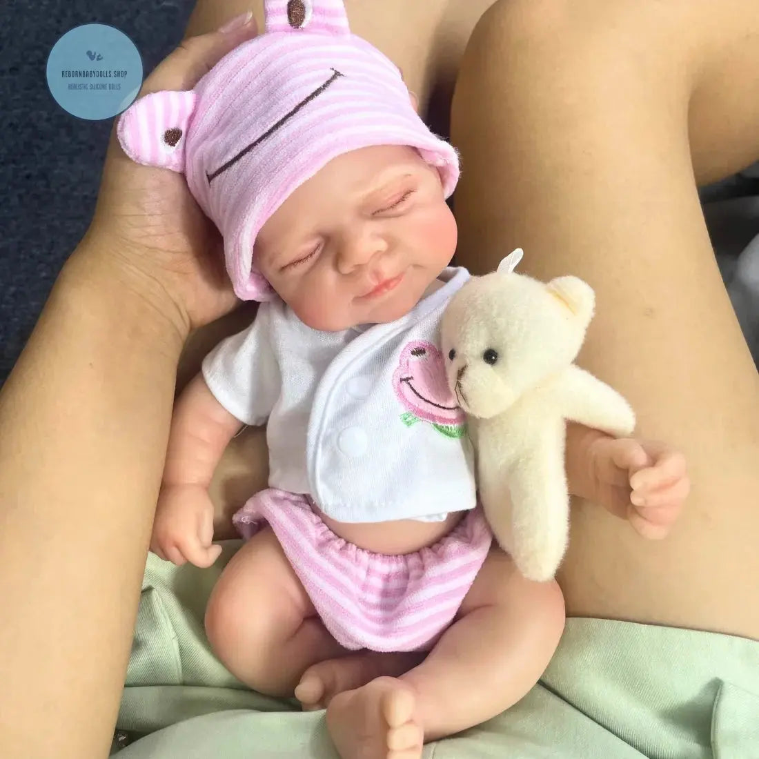 Image of Reborn Baby Dolls Mini 13 Inch Pascale Reborn Silicone Baby Doll Girl