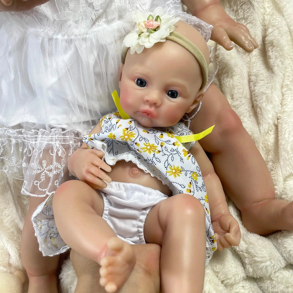 Image of Reborn Baby Dolls Mini 33 Cm Full Silicon Reborn Baby Doll Meadow
