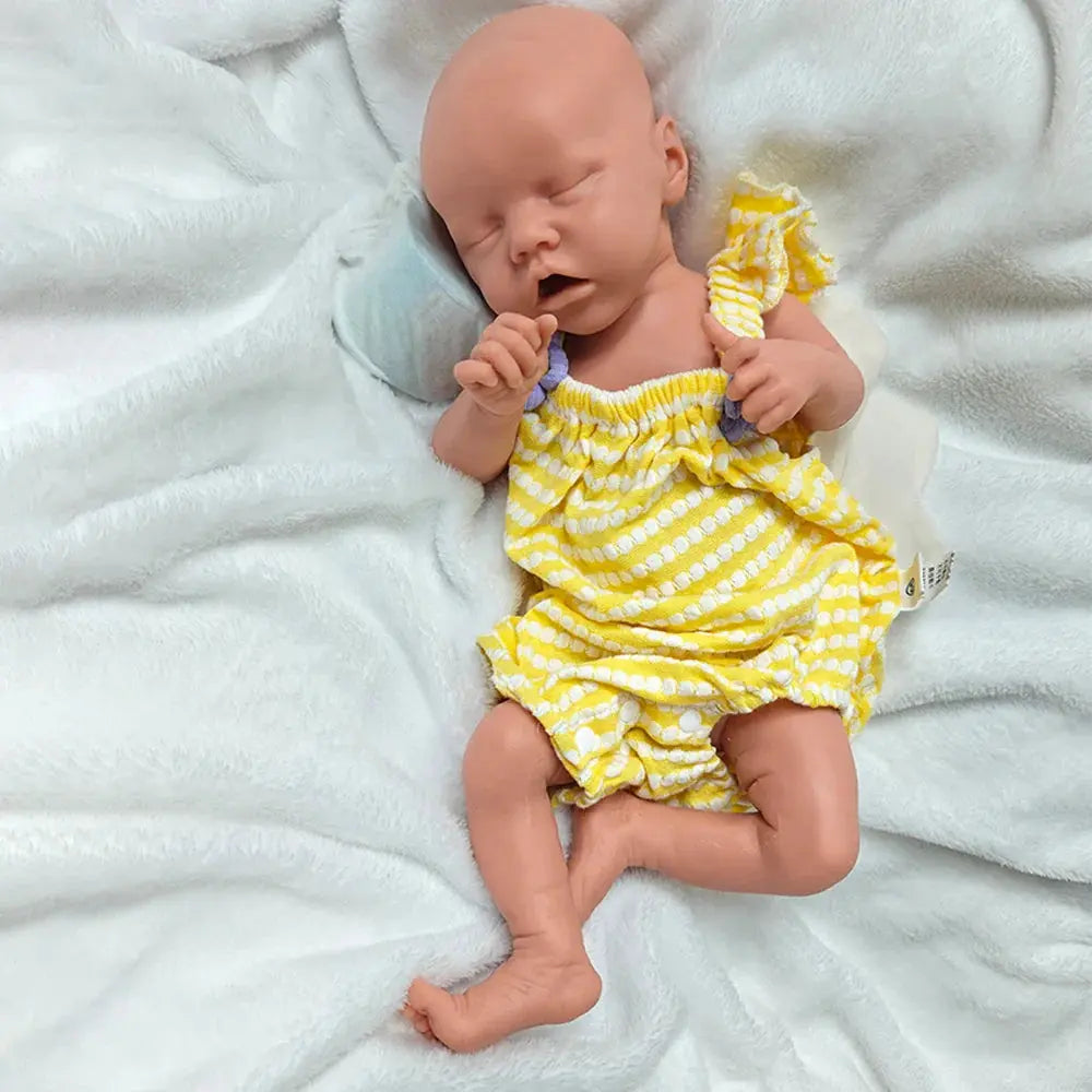 Image of Reborn Baby Dolls Newborn Unpainted 18'' Girl Full Body Platinum