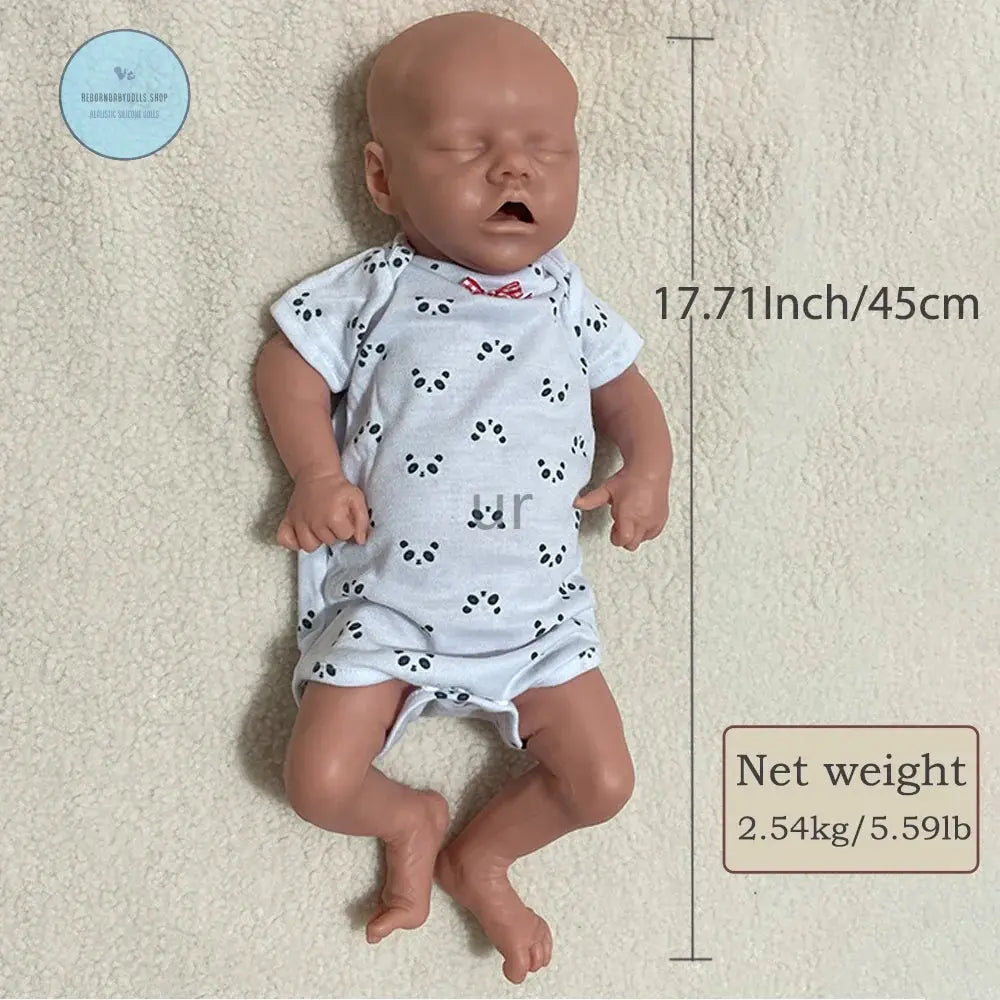 Image of Reborn Baby Dolls Newborn Unpainted 18'' Girl Full Body Platinum