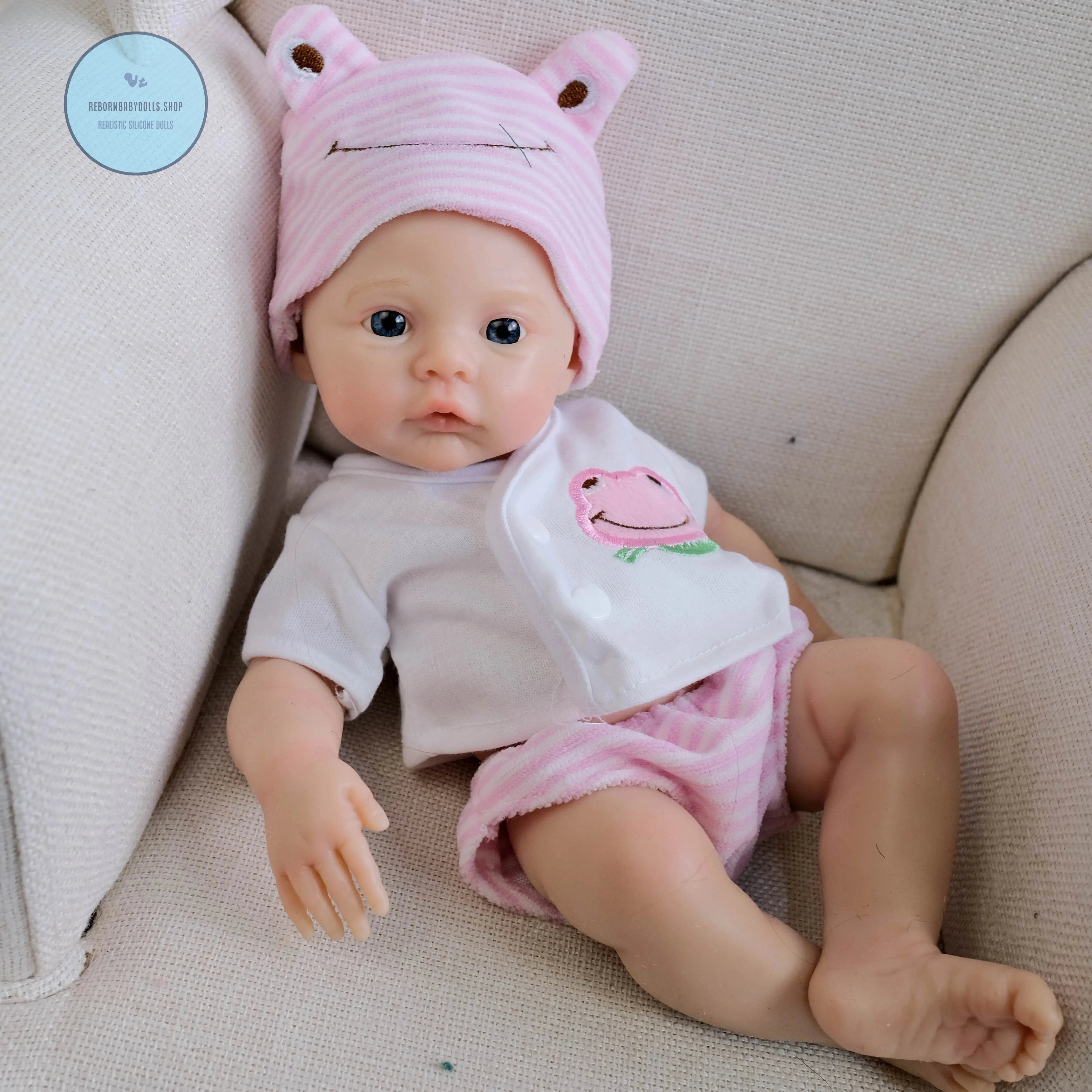 Image of Reborn Baby Dolls Npk 12Inch Meadow Full Solid Silicone Flexible