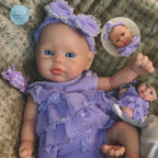 Image of Reborn Baby Dolls Open Eyes 33Cm Can Washable Full Body Solid