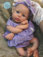 Image of Reborn Baby Dolls Open Eyes 33Cm Can Washable Full Body Solid