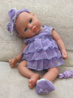 Image of Reborn Baby Dolls Open Eyes 33Cm Can Washable Full Body Solid