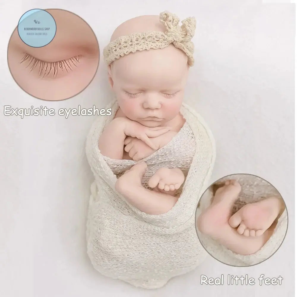 Image of Reborn Baby Dolls Real Touch 18.11 Inch Full Body Silicone Baby Girl