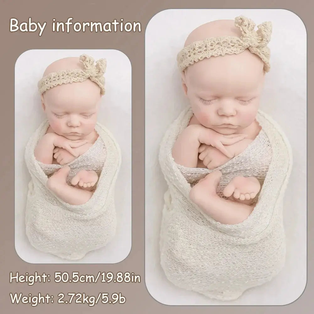 Image of Reborn Baby Dolls Real Touch 18.11 Inch Full Body Silicone Baby Girl