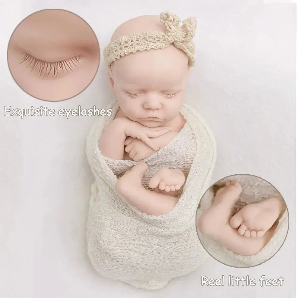 Image of Reborn Baby Dolls Real Touch 18.11 Inch Full Body Silicone Baby Girl