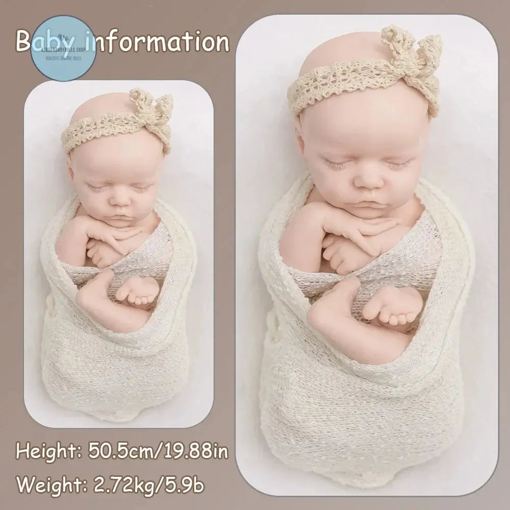 Image of Reborn Baby Dolls Real Touch 18.11 Inch Full Body Silicone Baby Girl