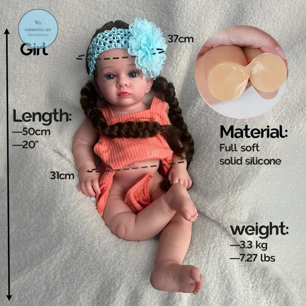 Image of Reborn Baby Dolls Realistic Soft Silicone Reborn Dolls 20Inch