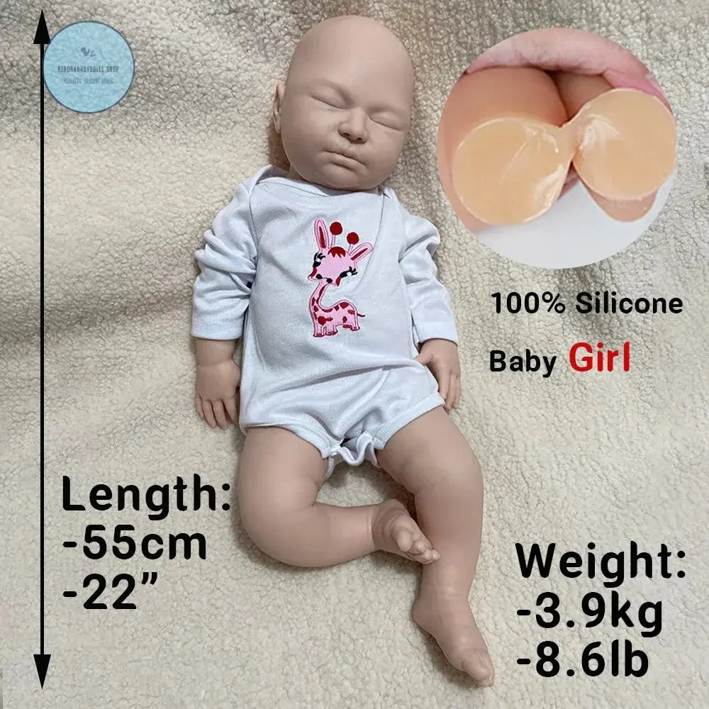 Image of Reborn Baby Dolls Realistic Unpainted 22Inch Full Body Silicone