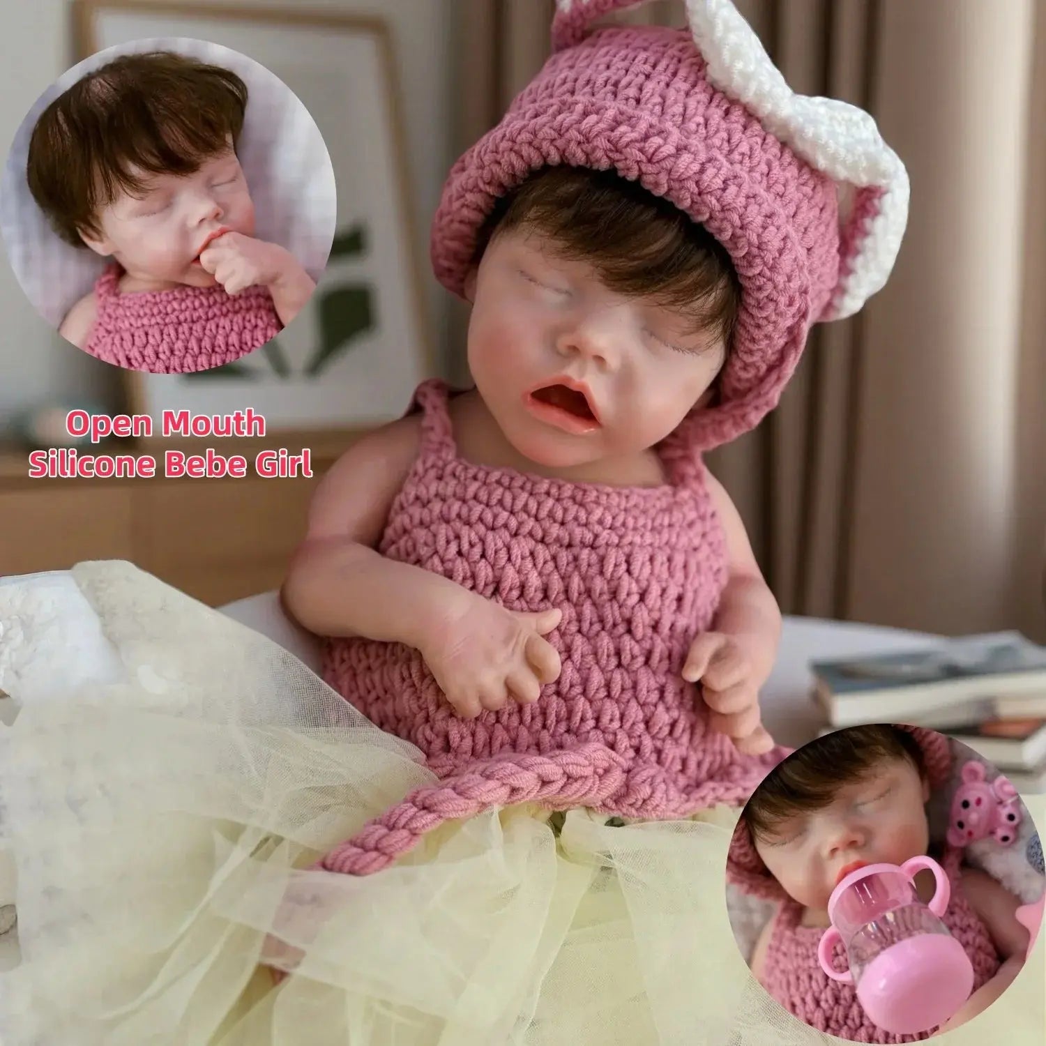 Image of Reborn Baby Dolls Reborn Twins Girl 18Inch Waterproof Full Silicone