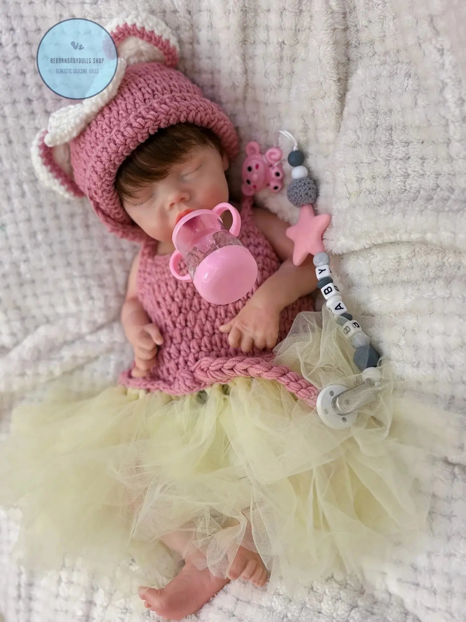Image of Reborn Baby Dolls Reborn Twins Girl 18Inch Waterproof Full Silicone