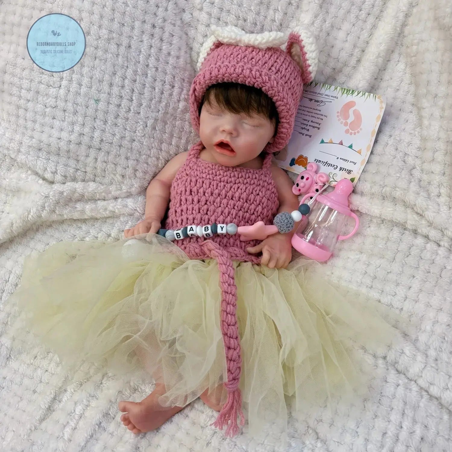 Image of Reborn Baby Dolls Reborn Twins Girl 18Inch Waterproof Full Silicone