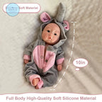 Image of Reborn Baby Dolls Saskia 10 Inch Full Body Silicone Reborn Baby Boy