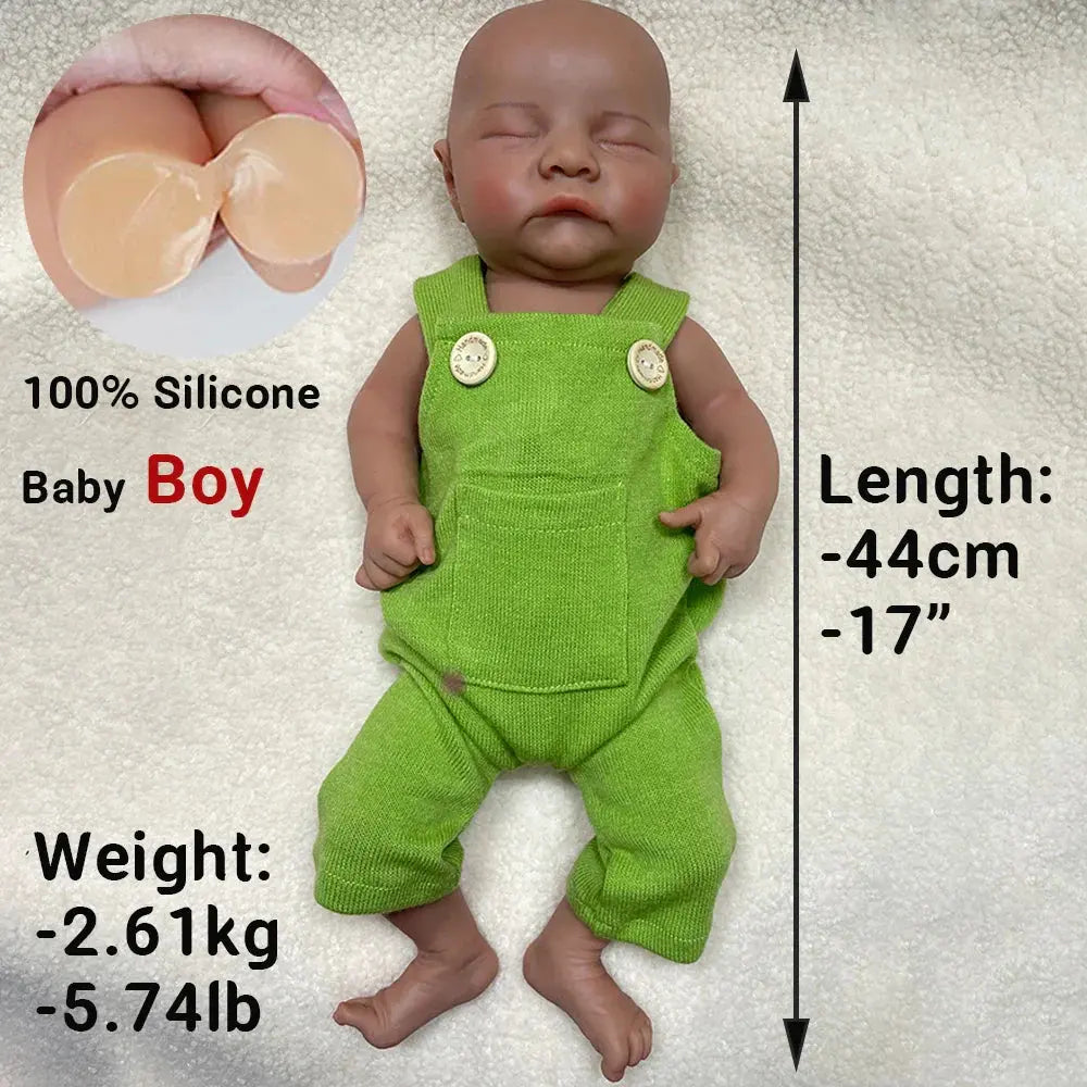 Image of Reborn Baby Dolls Silicone Newborn 2.6Kg Realistic Soft 18 Inch 44Cm