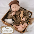 Image of Reborn Baby Dolls Sleeping Little Prince "19.3-Inch Solid Silicone
