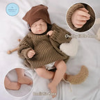 Image of Reborn Baby Dolls Sleeping Little Prince "19.3-Inch Solid Silicone