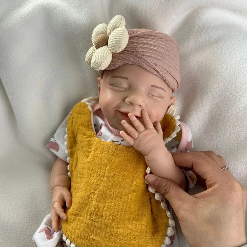Image of Reborn Baby Dolls Soft Lifelike Silicone Reborn Baby Girl 45Cm