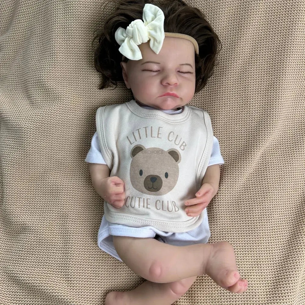 Image of Reborn Baby Dolls Soft Lifelike Silicone Reborn Baby Girl 50Cm