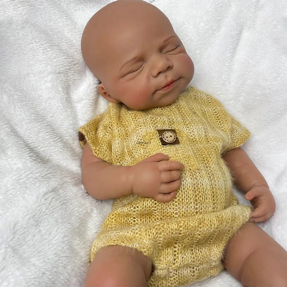 Image of Reborn Baby Dolls Ultra-Realistic Silicone Reborn Dolls African Baby