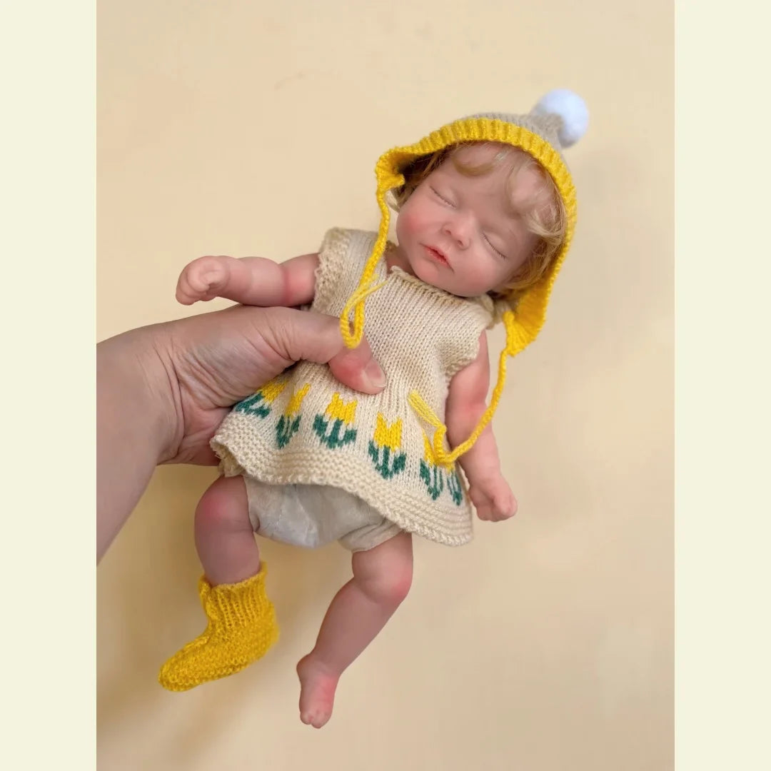 Image of Reborn Baby Dolls 10Inch Can Open Mouth Full Body Silicone Reborn