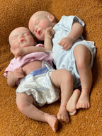 Image of Reborn Baby Dolls Can Open Mouth 45Cm Twins Sam Reborn Baby Girl And