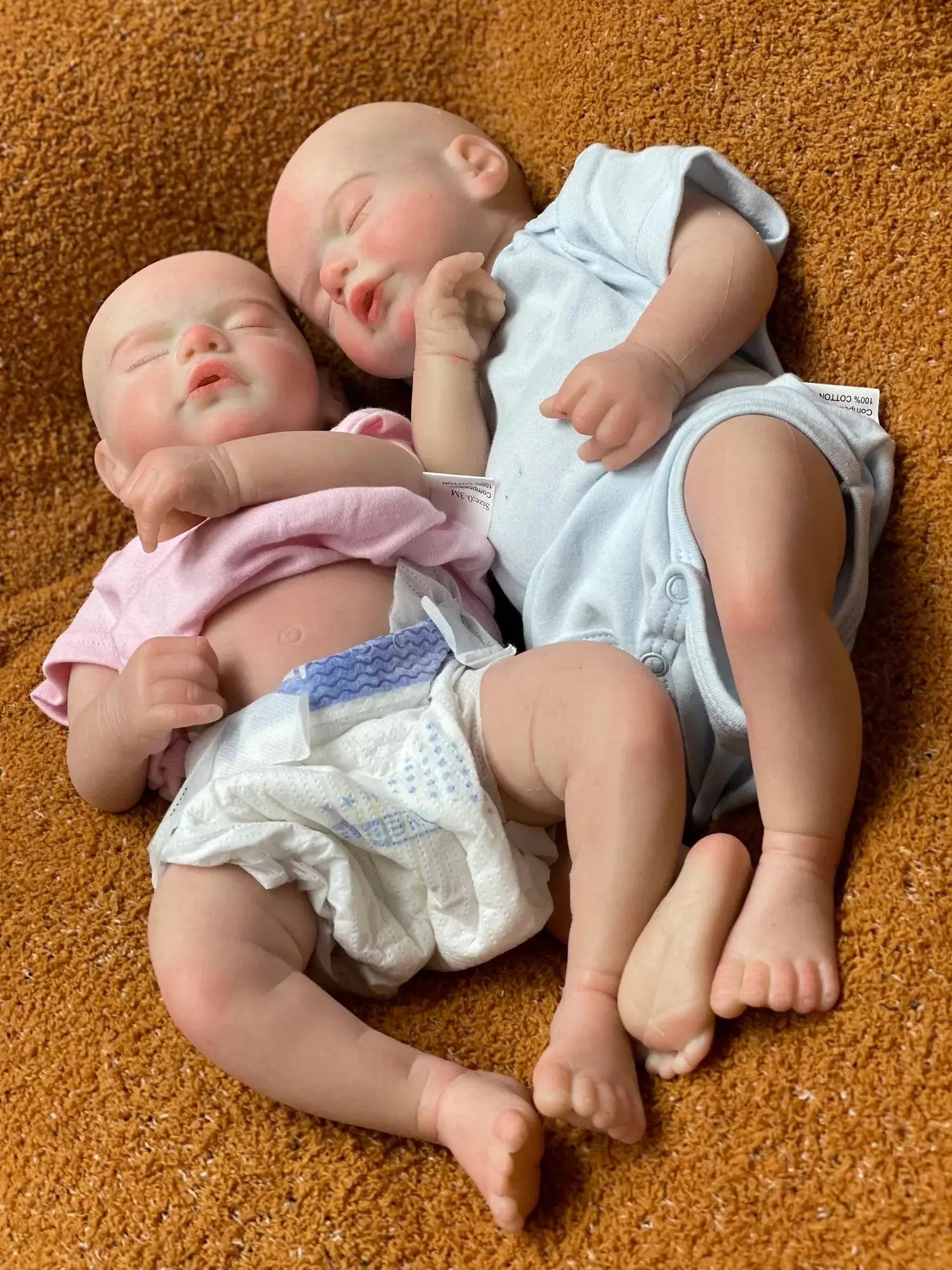 Image of Reborn Baby Dolls Can Open Mouth 45Cm Twins Sam Reborn Baby Girl And
