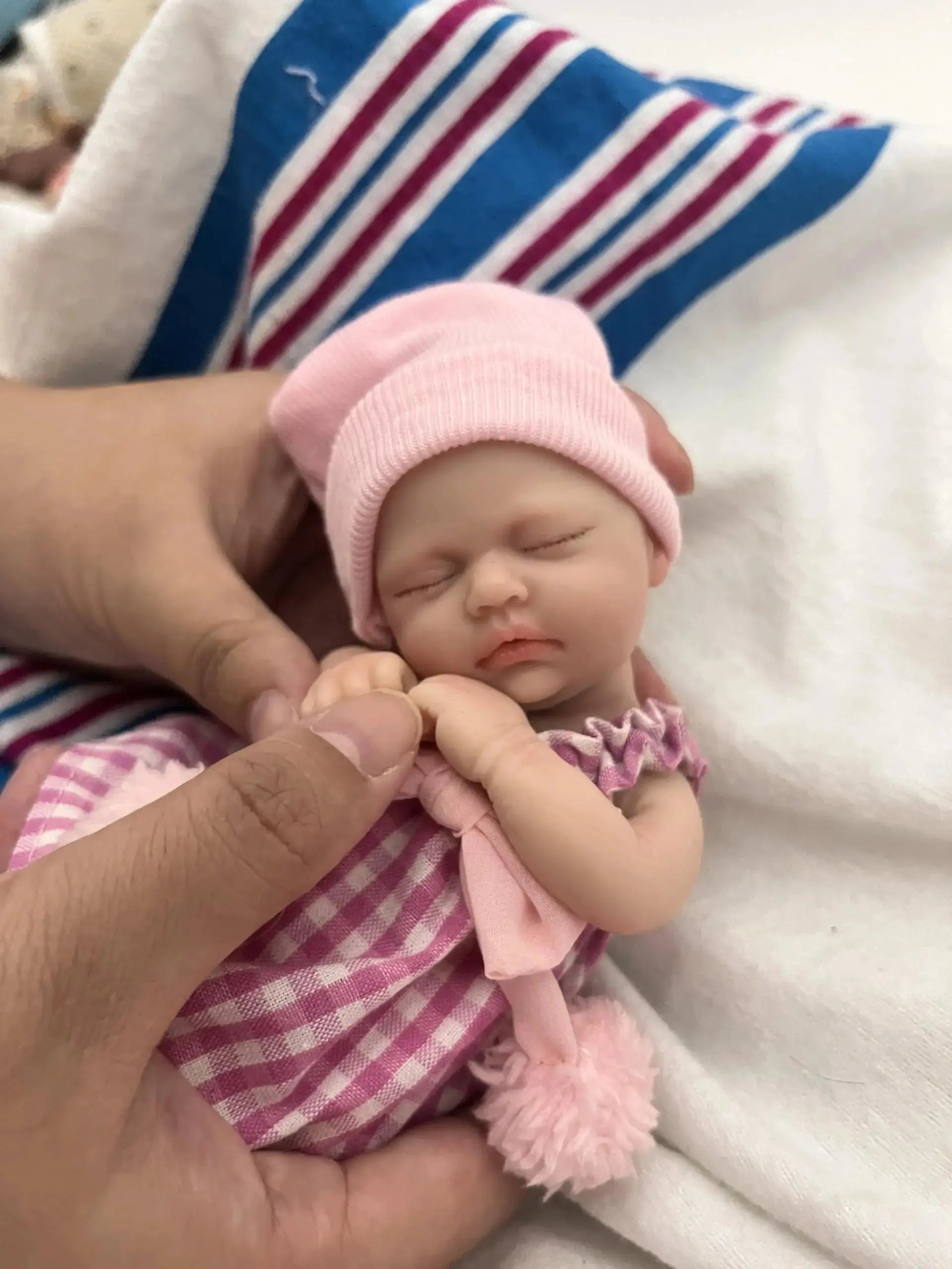 Image of Reborn Baby Dolls Miniature Babies 7" Full Body Silicone Baby Reborn