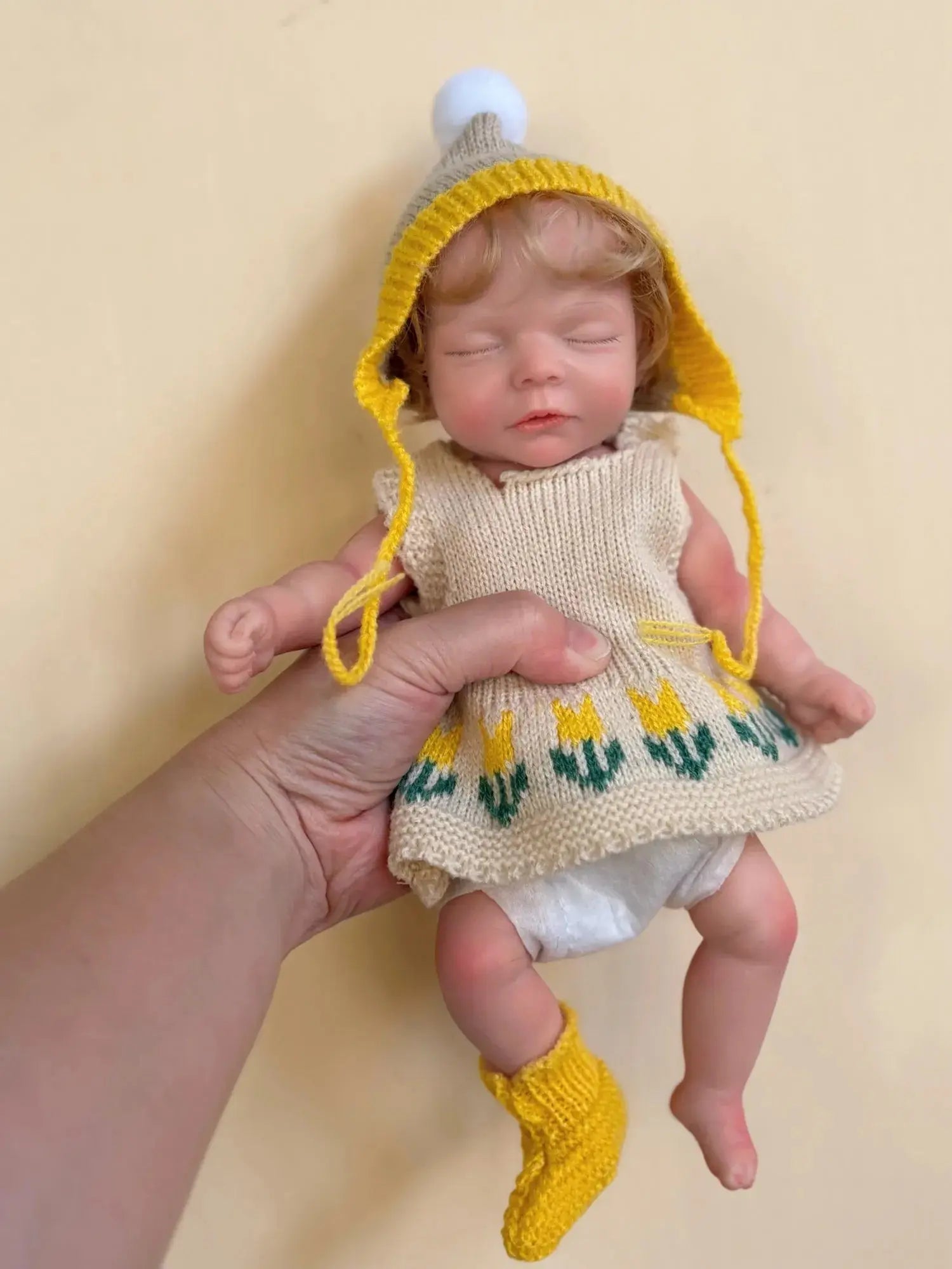 Image of Reborn Baby Dolls 1 Pc 10Inch Open Mouth Reborn Silicone Girl With