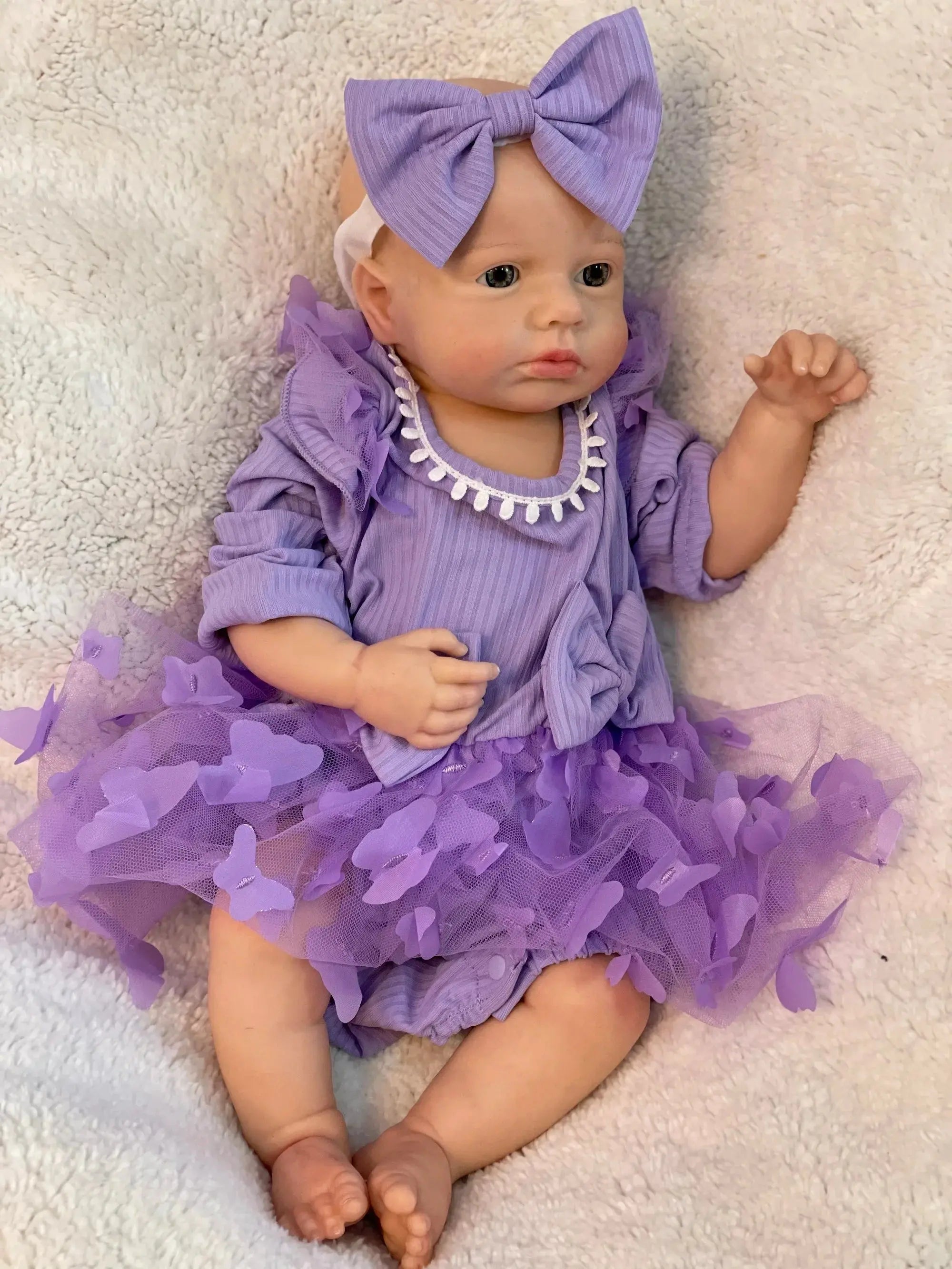 Image of Reborn Baby Dolls 45Cm Boy/Girl Loulou All Silicone Reborn Doll