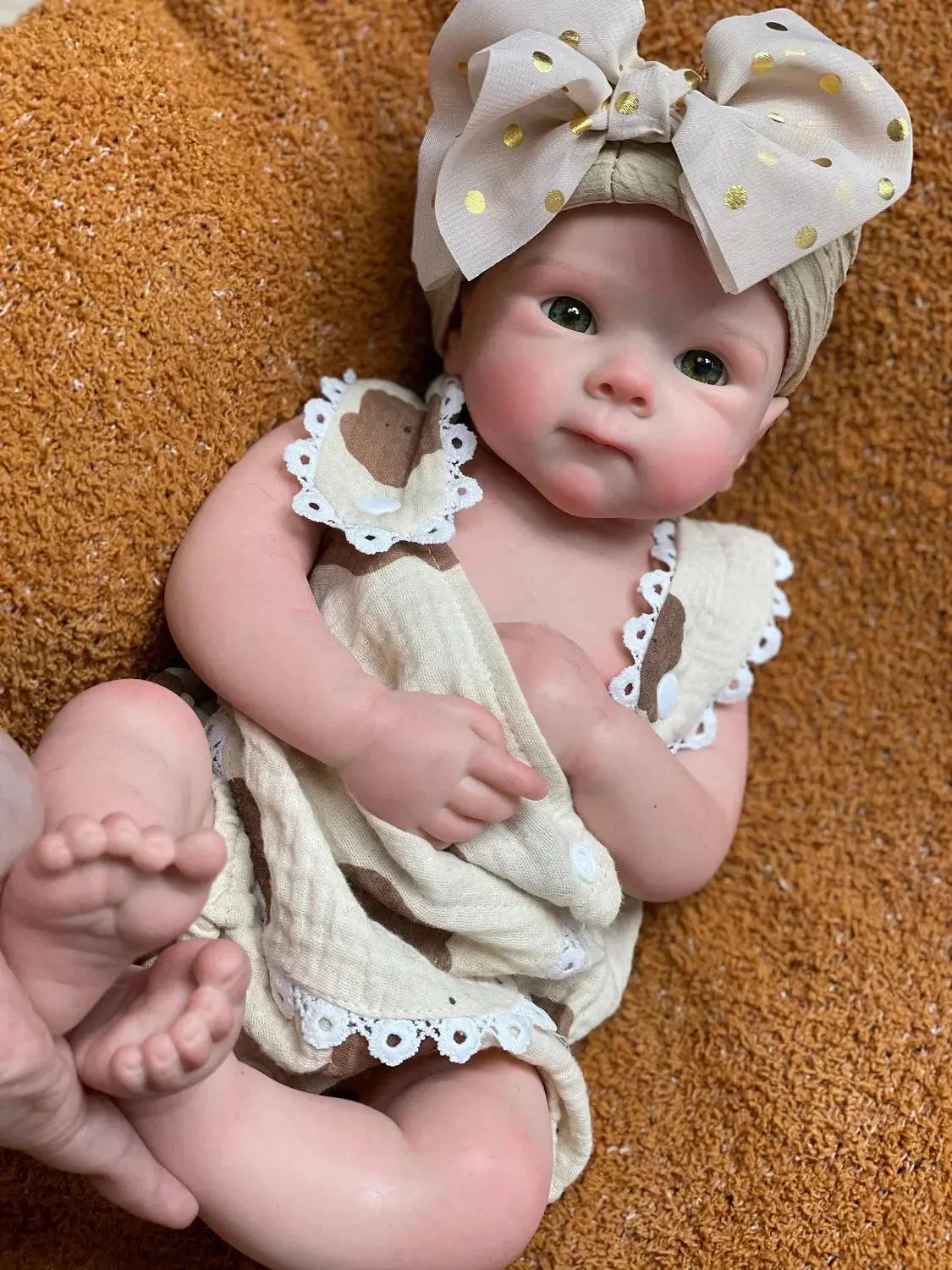 Image of Reborn Baby Dolls 18Inch Can Open Mouth Solid Silicone Bebe Reborn
