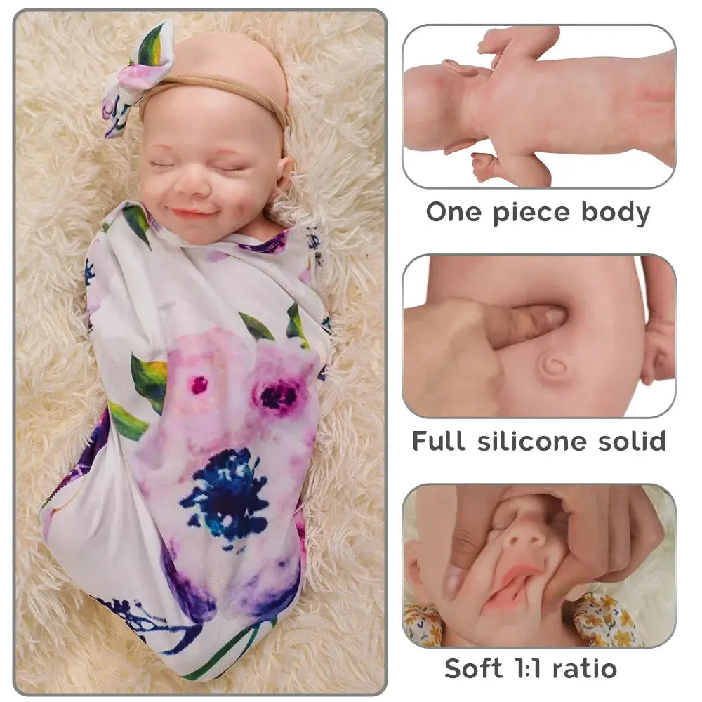 Image of Reborn Baby Dolls Heavy Whole Silicone Reborn Baby Doll Flexible Girl