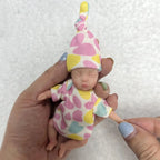 Image of Reborn Baby Dolls 11Cm Painted Mini Silicone Palm Girl With 2 Set Of