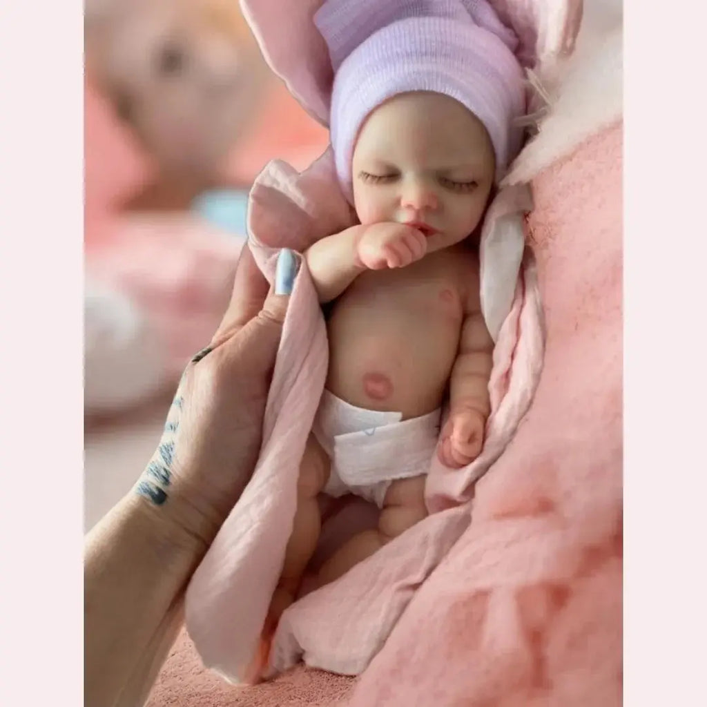 Image of Reborn Baby Dolls Open Mouth 10Inch Washable Bebe Reborn De Silicona