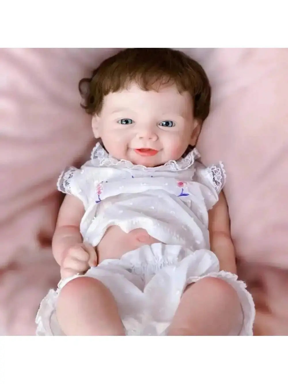 Image of Reborn Baby Dolls 18 Inch Vivienne Silicone Bebe Reborn Girl Handmade