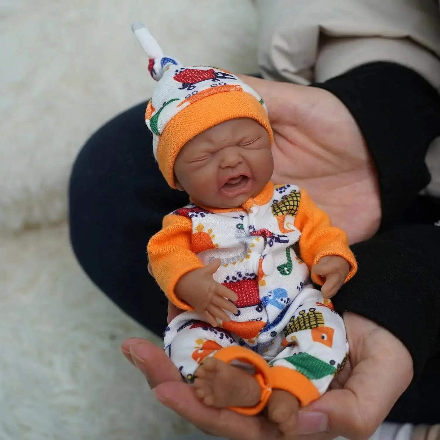 Image of Reborn Baby Dolls 7Inch Full Body Silicone Baby Dolls Boy，Mini