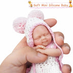 Image of Reborn Baby Dolls 4.5Inch Micro Preemie Full Body Soft Silicone Cute