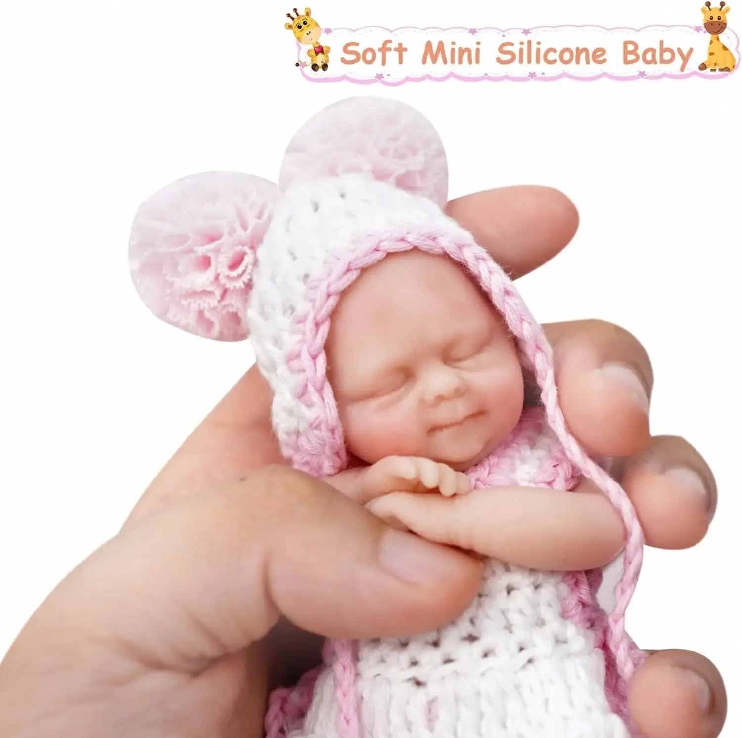 Image of Reborn Baby Dolls 4.5Inch Micro Preemie Full Body Soft Silicone Cute