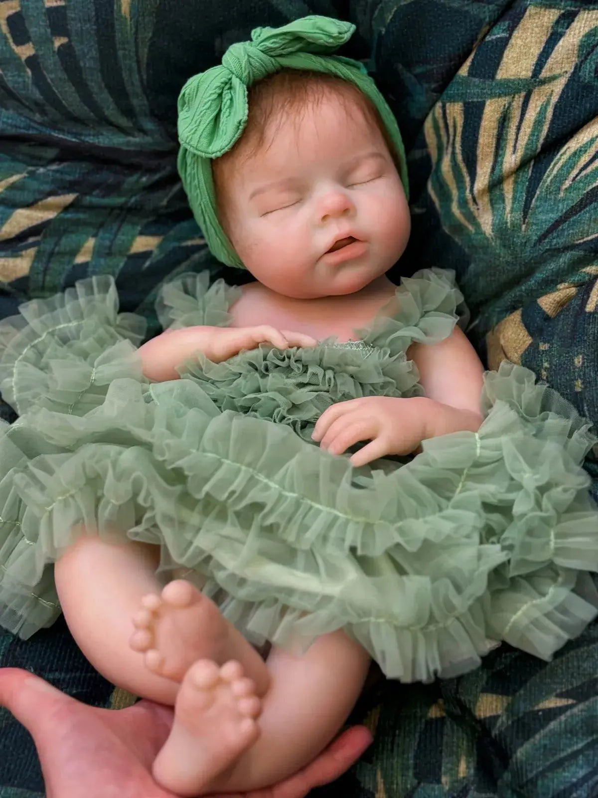 Image of Reborn Baby Dolls 20Inch Open Mouth Silicone Girl Reborn Full Solid