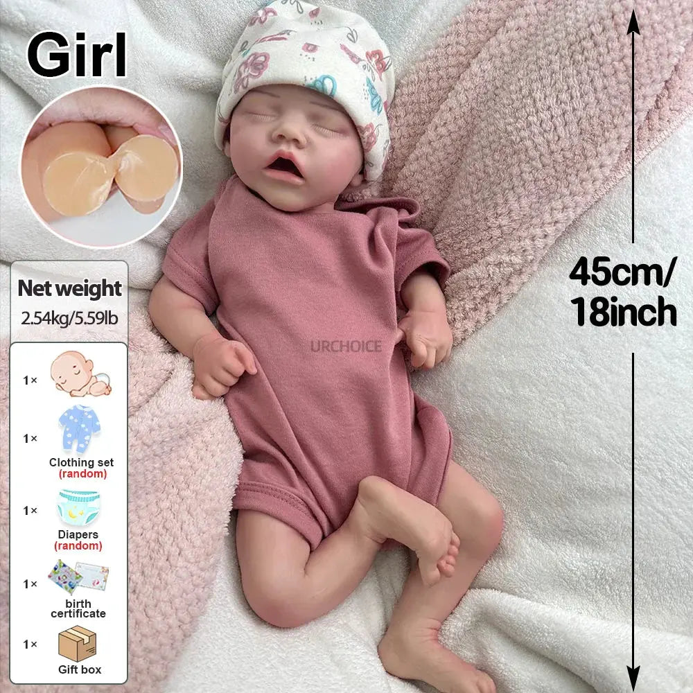 Image of Reborn Baby Dolls 18Inch Lifelike Skin Detail Features Floppy