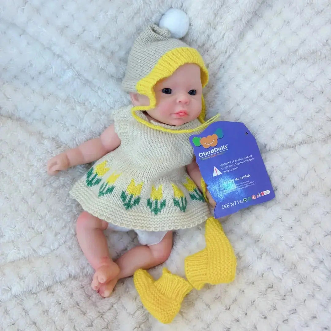 Image of Reborn Baby Dolls 10Inch Open Eyes Bebe Reborn De Silicona Girl Doll