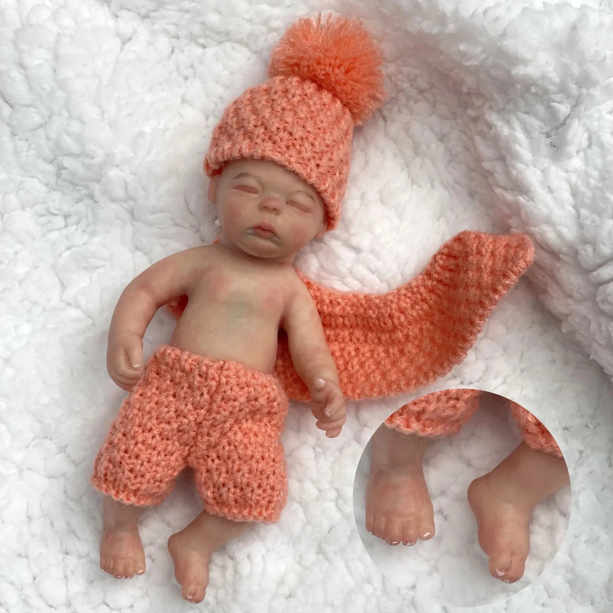 Image of Reborn Baby Dolls Bebe Reborn Reallista 15Cm Mini Solid Silicone