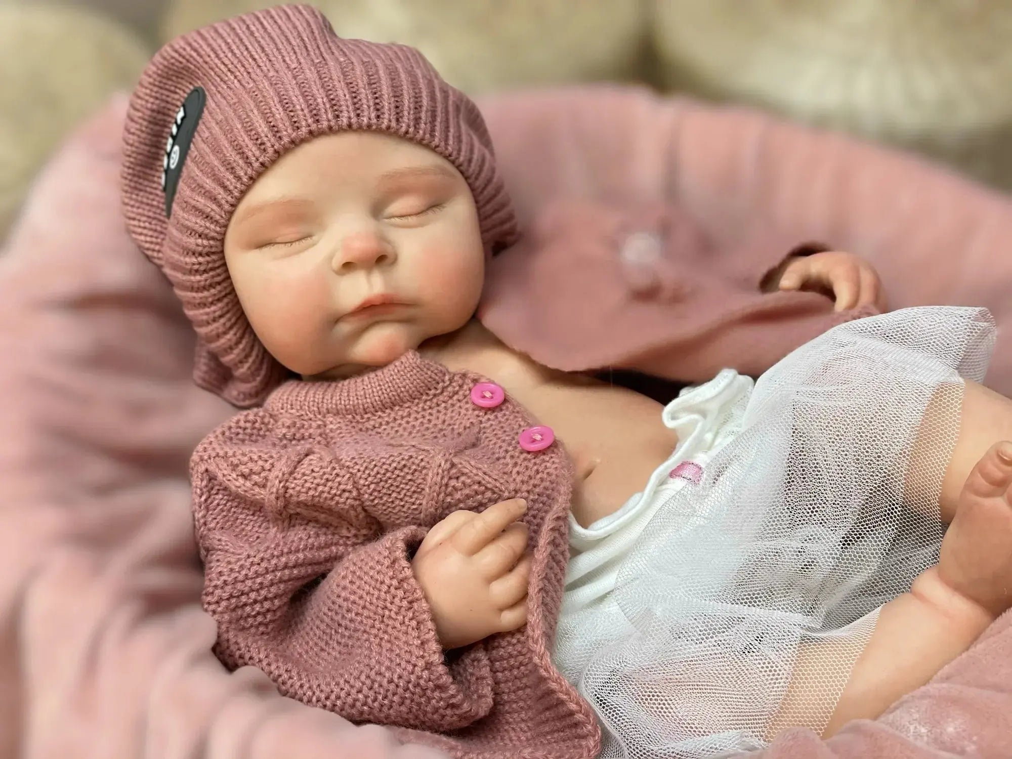 Image of Reborn Baby Dolls 45Cm Peaches Solid Silicone Bebe Reborn Girls With