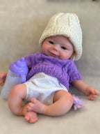 Image of Reborn Baby Dolls Can Open Mouth 33Cm Washable Solid Silicone Bebe